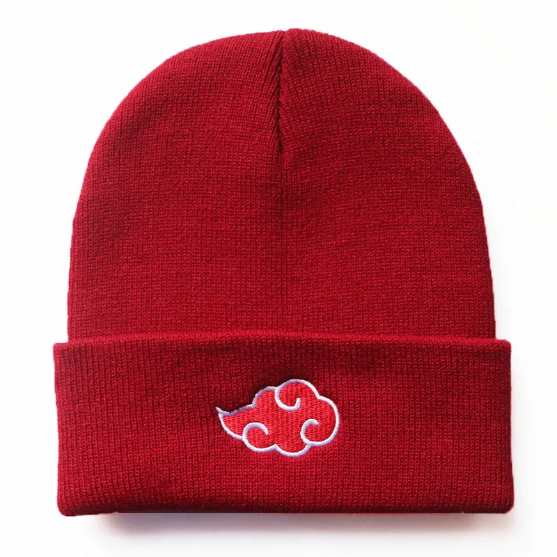 Naruto Embroidered Akatsuki Ninja Cloud Beanie – Unisex Warm Knitted Hat