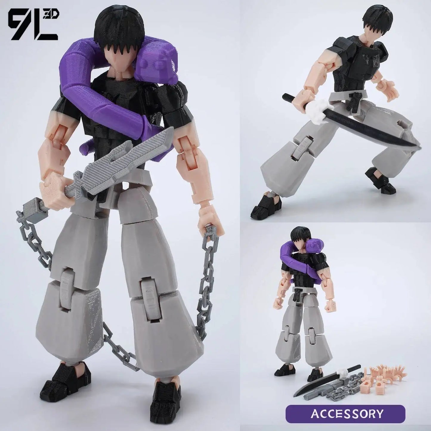 Jujutsu Kaisen 9L3D Lucky Dummy 13 Printed Action Figures