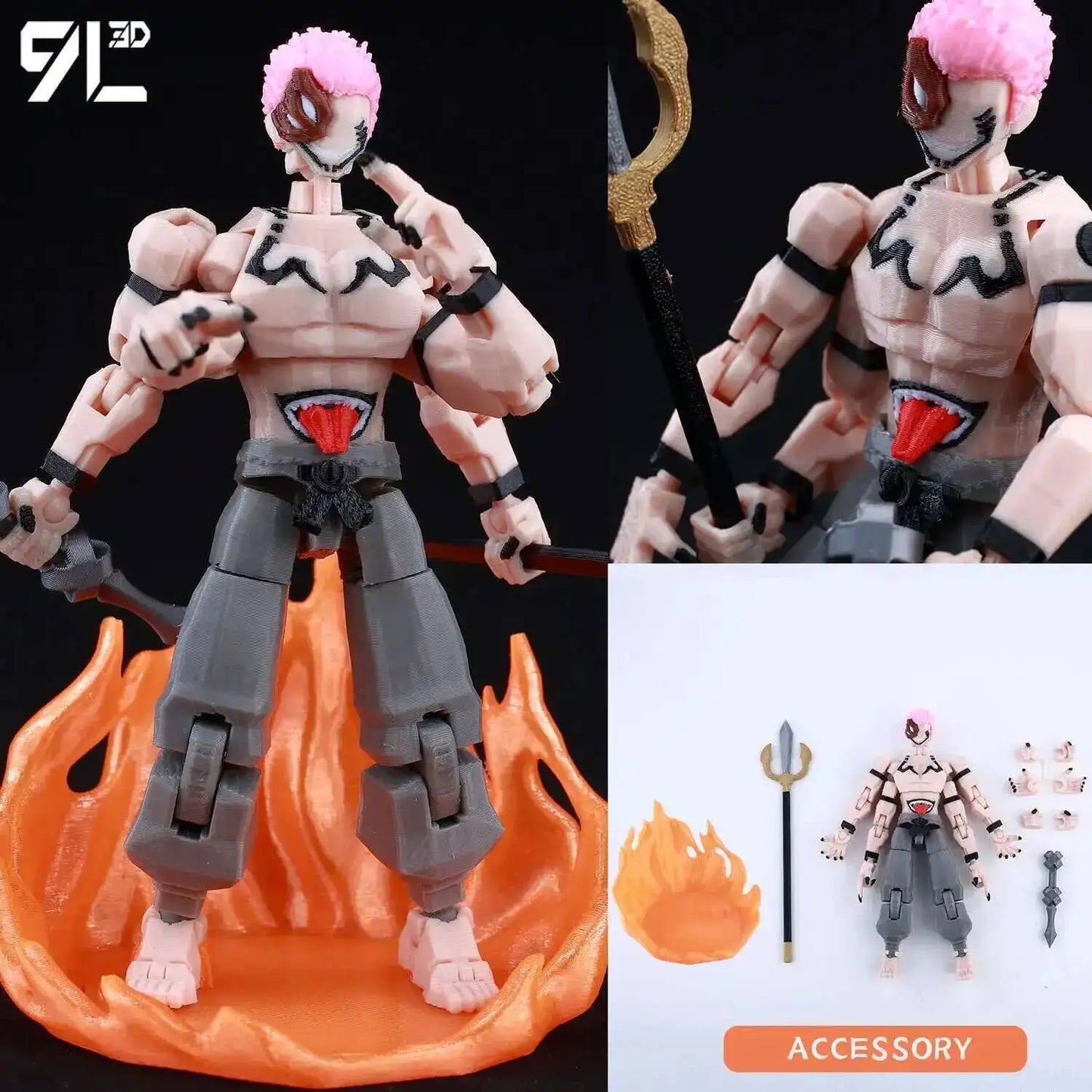 Jujutsu Kaisen 9L3D Lucky Dummy 13 Printed Action Figures