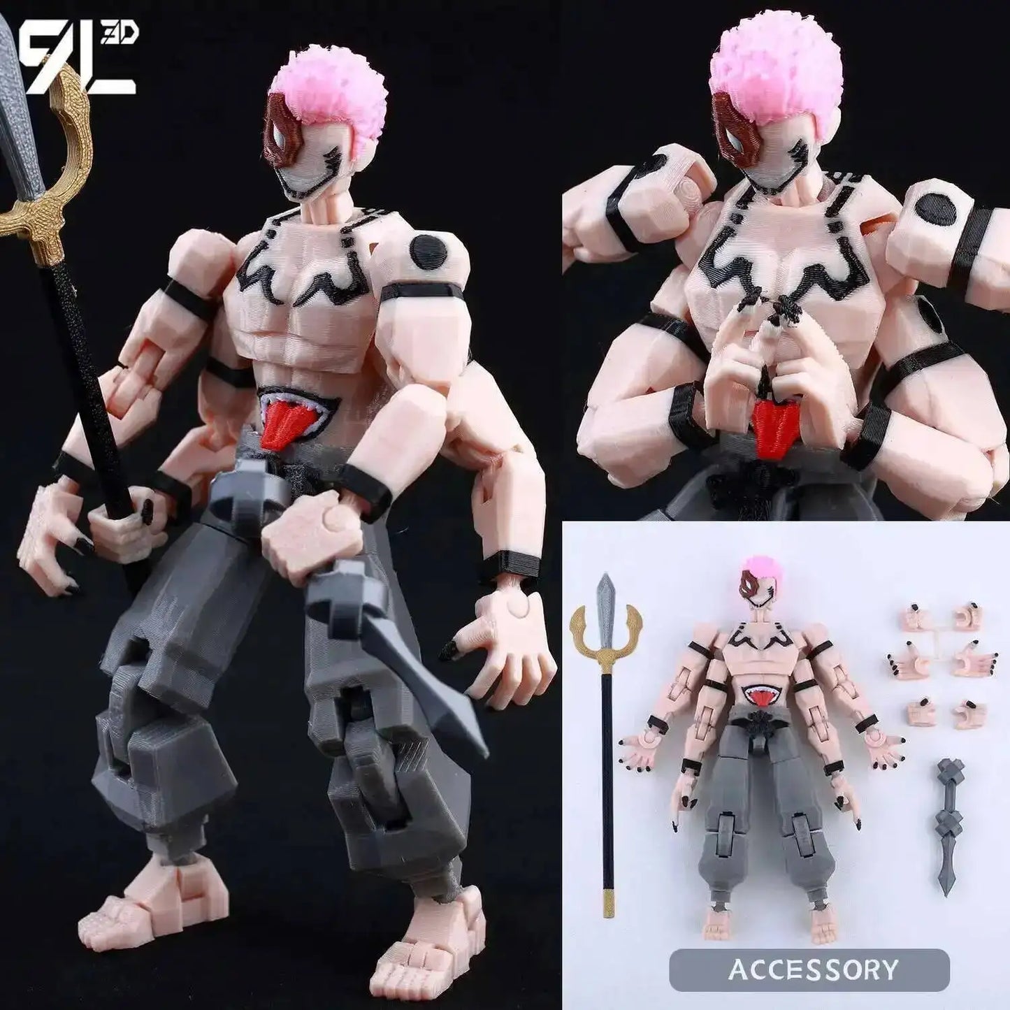 Jujutsu Kaisen 9L3D Lucky Dummy 13 Printed Action Figures