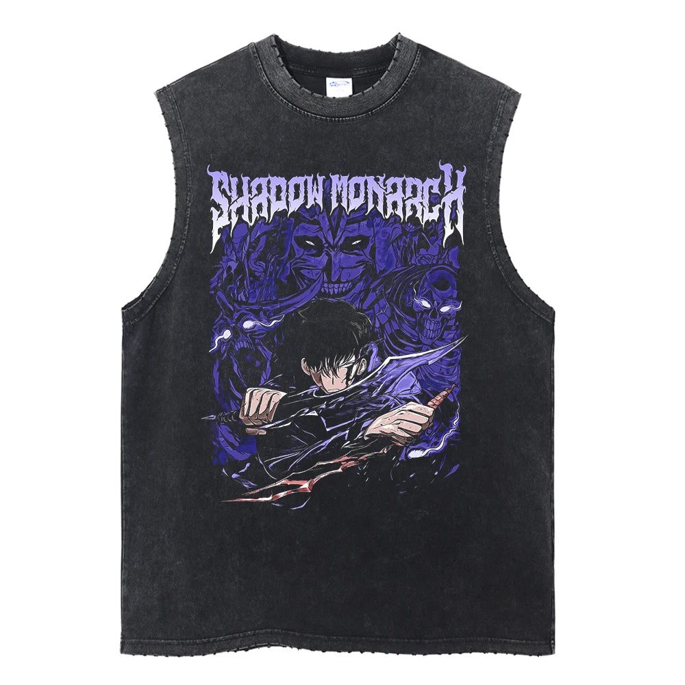 Shadow Monarch Acid Wash Tank Top