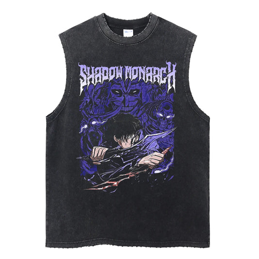 Shadow Monarch Acid Wash Tank Top