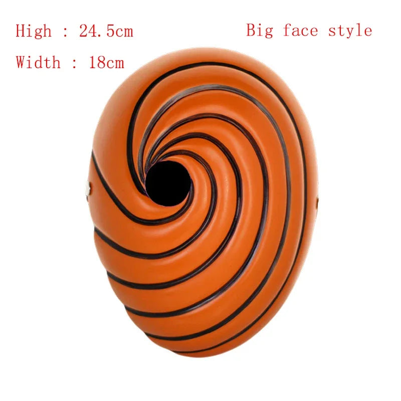 Naruto Tobi Obito Akatsuki Cosplay Mask – Full Face Resin Anime Prop