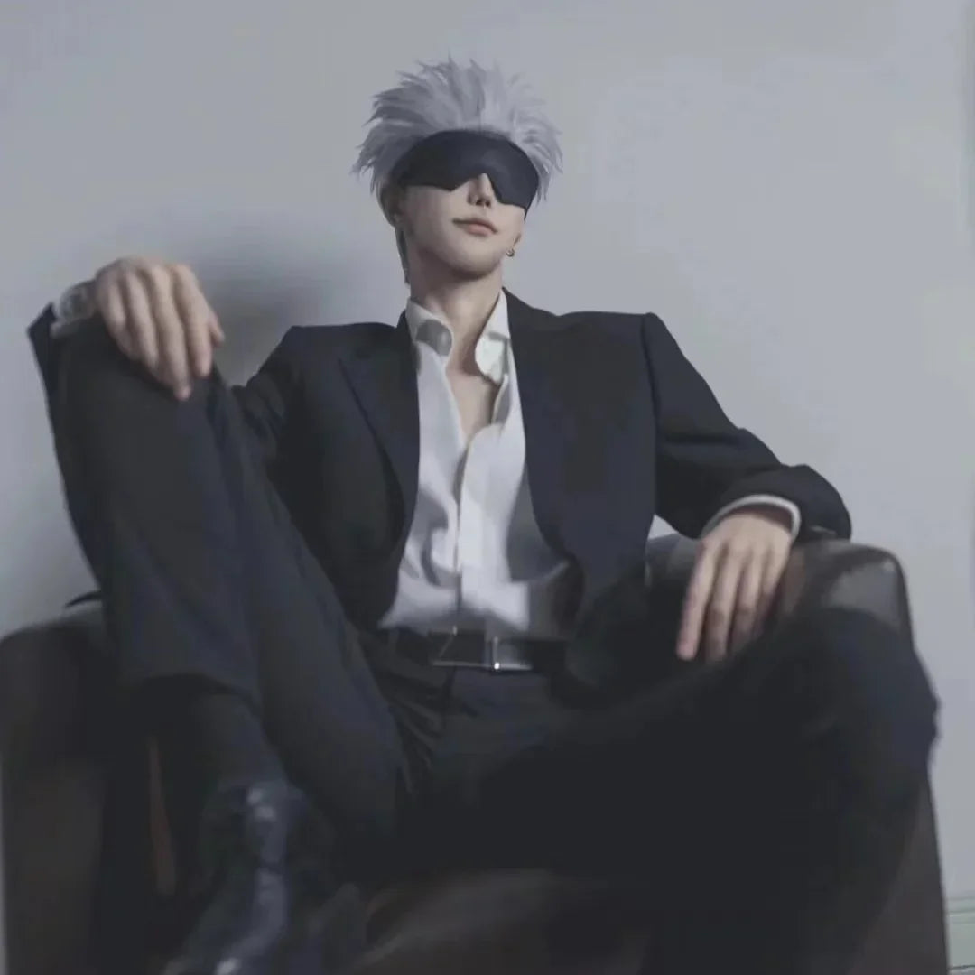 Jujutsu Kaisen Gojo Satoru Black Anime Blindfold – Premium Cosplay & Sleep Eyewear