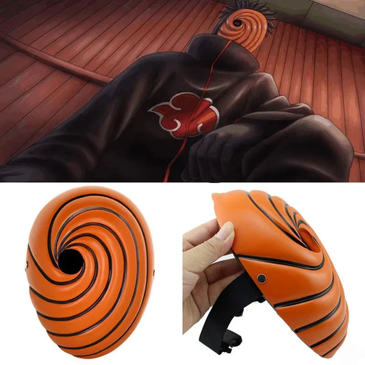 Naruto Tobi Obito Akatsuki Cosplay Mask – Full Face Resin Anime Prop
