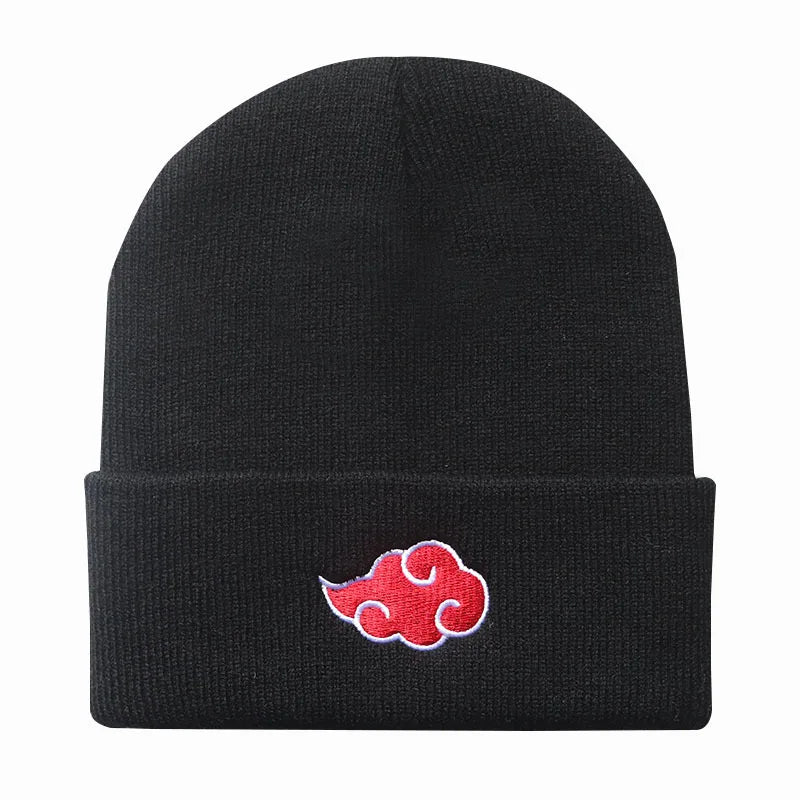 Naruto Embroidered Akatsuki Ninja Cloud Beanie – Unisex Warm Knitted Hat