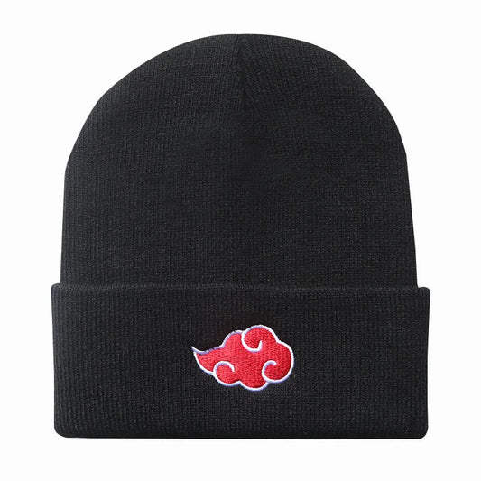 Naruto Embroidered Akatsuki Ninja Cloud Beanie – Unisex Warm Knitted Hat