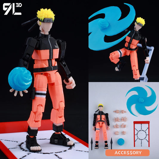 Naruto Rasengan 9L3D Lucky Dummy 13 3D Printed Action Figure