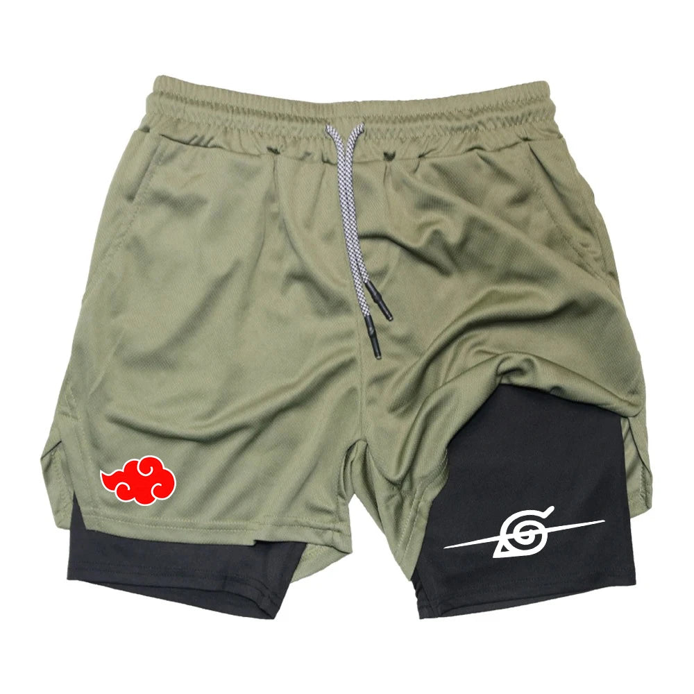 Akatsuki & Hidden Leaf Village Gym Shorts