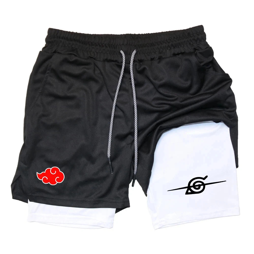 Akatsuki & Hidden Leaf Village Gym Shorts
