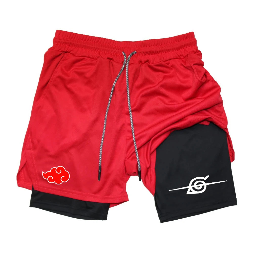 Akatsuki & Hidden Leaf Village Gym Shorts