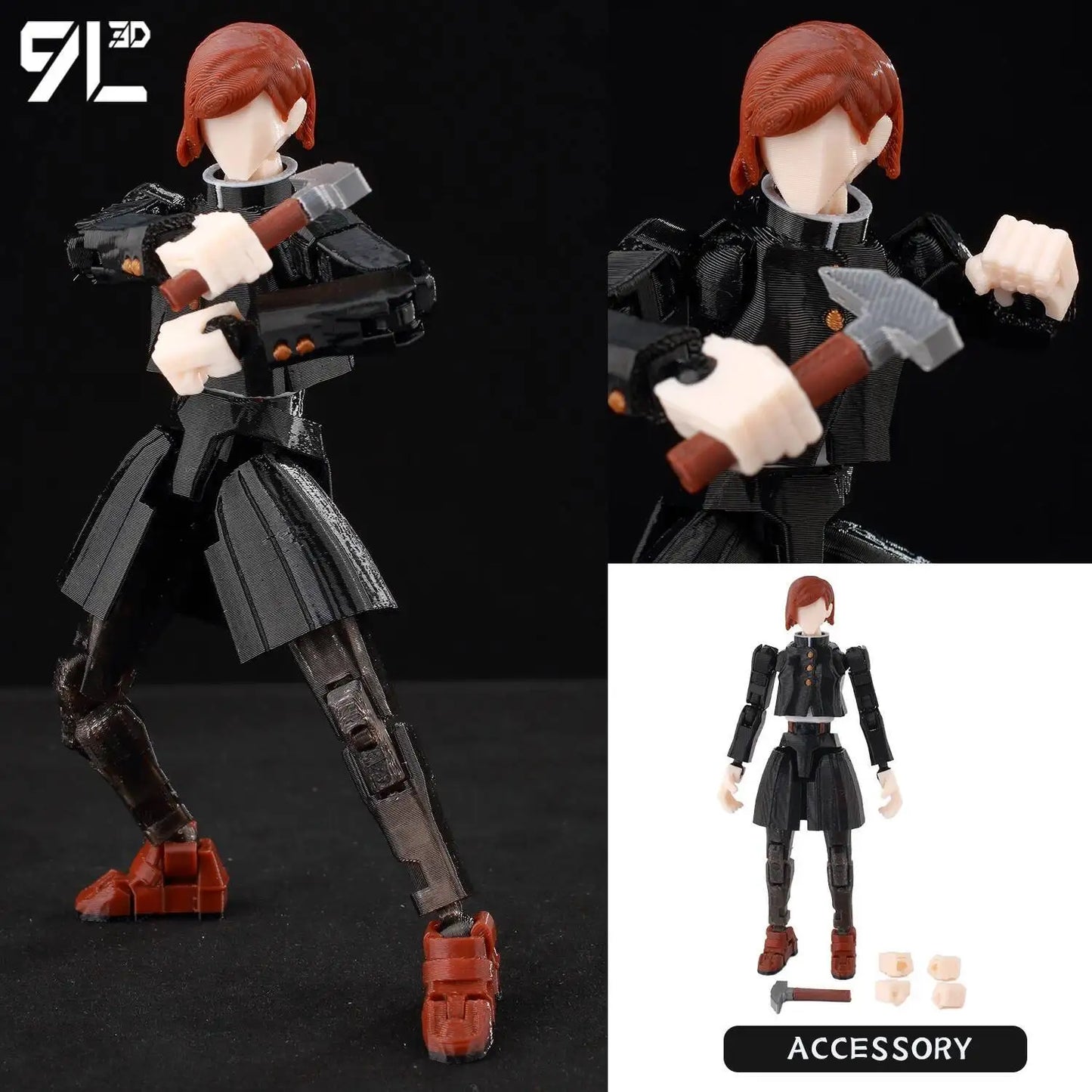 Jujutsu Kaisen 9L3D Lucky Dummy 13 Printed Action Figures