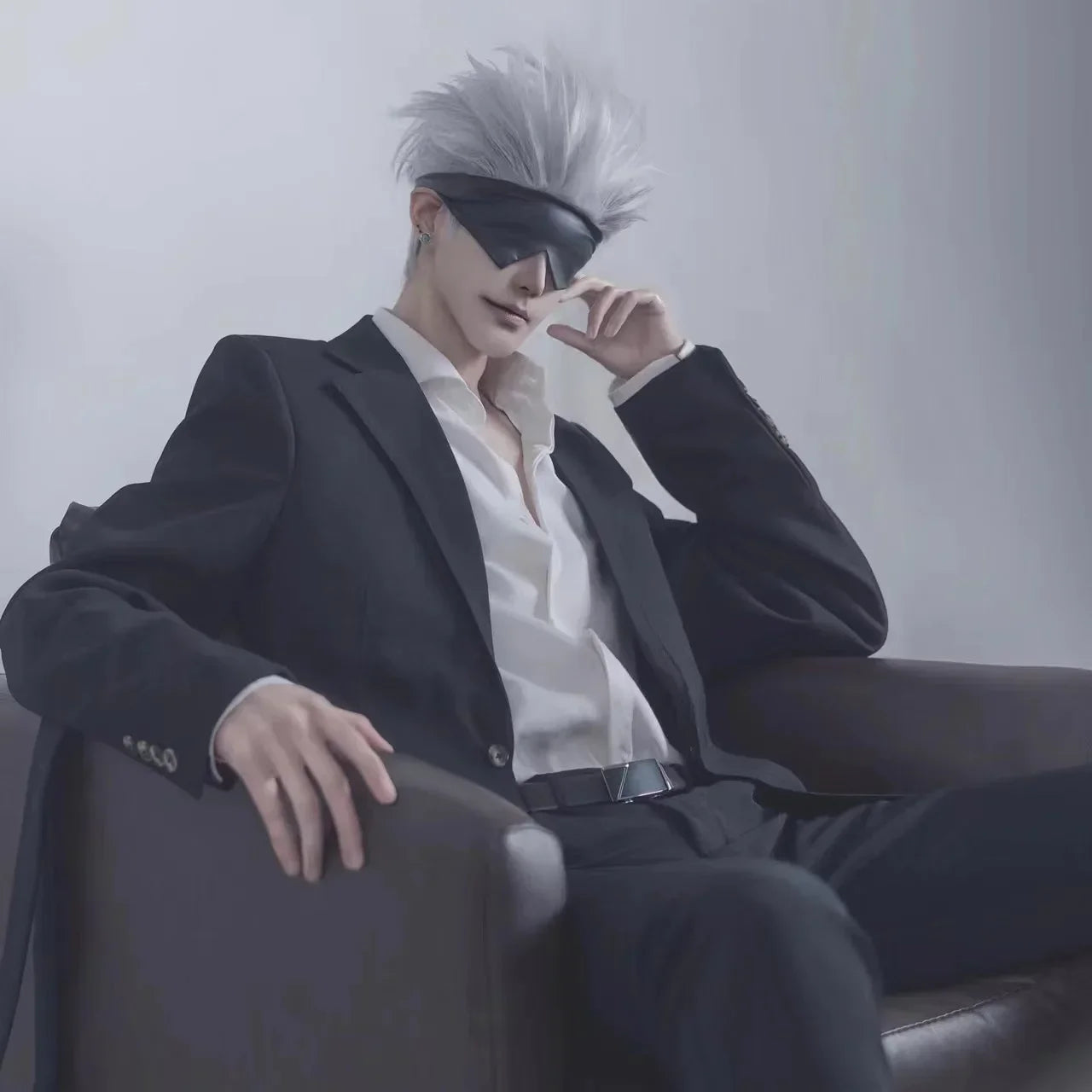 Jujutsu Kaisen Gojo Satoru Black Anime Blindfold – Premium Cosplay & Sleep Eyewear