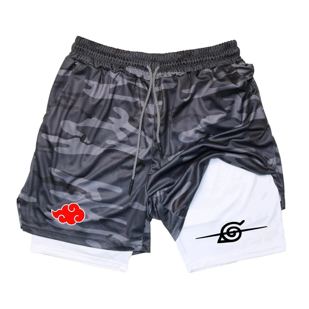 Akatsuki & Hidden Leaf Village Gym Shorts