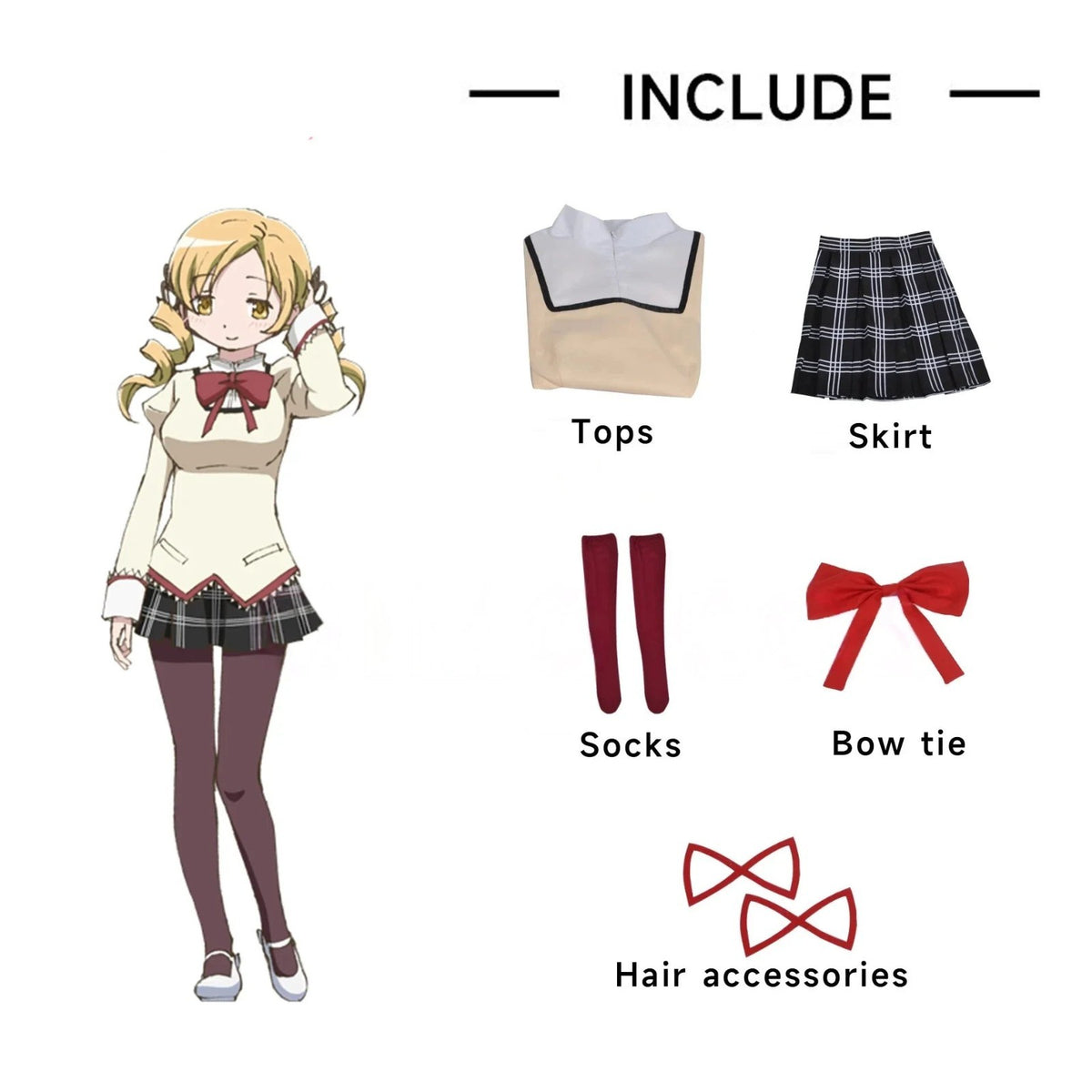 Puella Magi Madoka Magica Cosplay Uniform Anime Madoka Homura Full Set Halloween