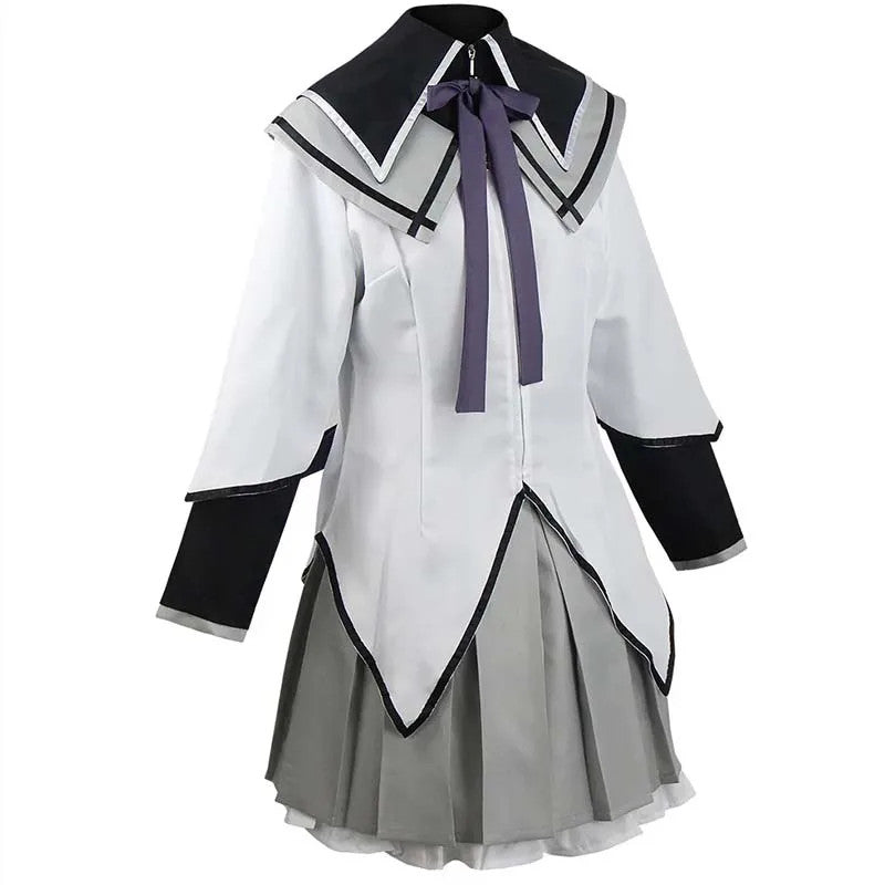 Madoka Magica Homura Akemi Cosplay Costume Full Set Wig Anime Halloween Merch