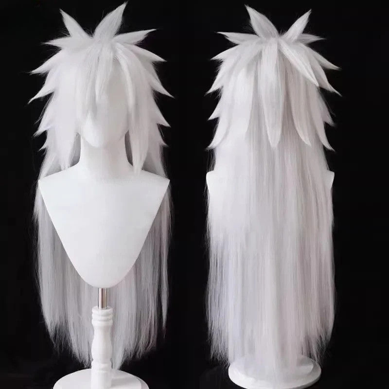 Naruto Shippuden Madara Uchiha Cosplay Wig Black White Anime Halloween Hair