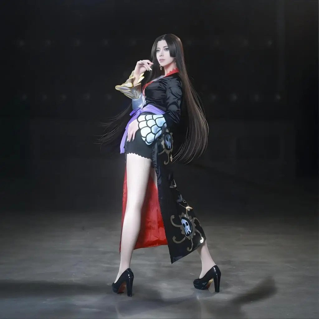 Boa Hancock Cosplay Anime Costume Pirate Empress Marineford Dress Cloak Full Set