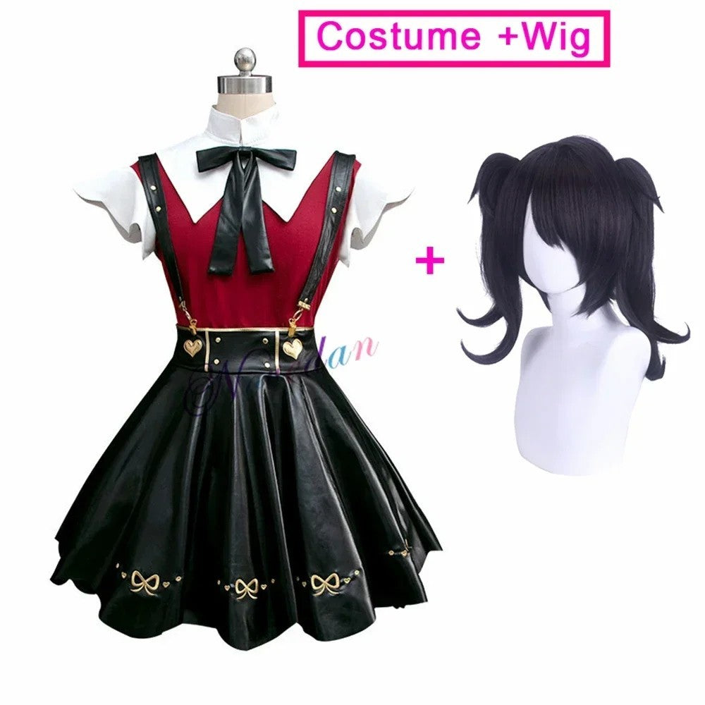 NEEDY STREAMER OVERLOAD Ame-chan Cosplay Costume Full Set Wig Halloween Outfit