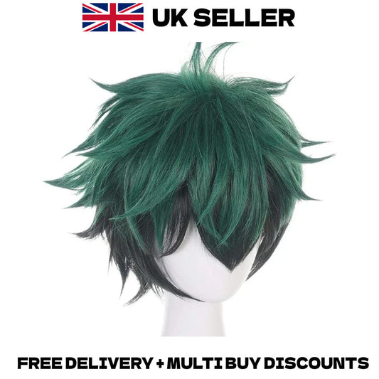 My Hero Academia Izuku Midoriya Deku Cosplay Wig Anime Merch Hero Halloween Hair