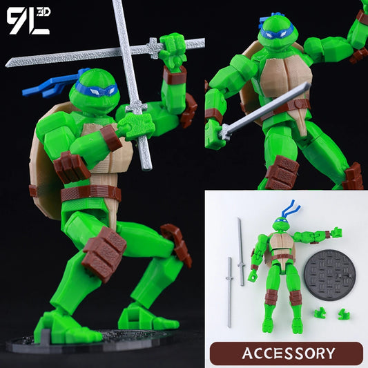 9L3D Teenage Mutant Ninja Turtles T13 Action Figure Movable Joints PVC Model Toy
