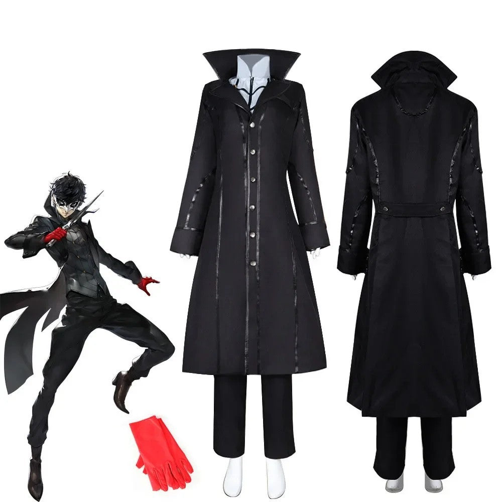 Persona 5 Joker Ren Amamiya Cosplay Costume Full Set + Wig Halloween Outfit