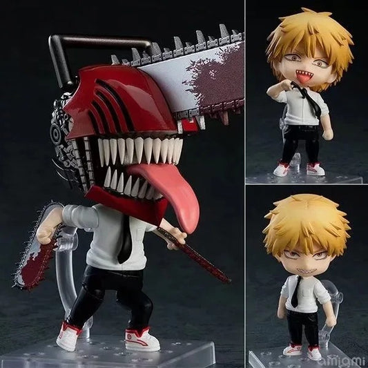 Chainsaw Devil Hunter Denji Power 10cm Action Figures Cute Anime Models Boxed