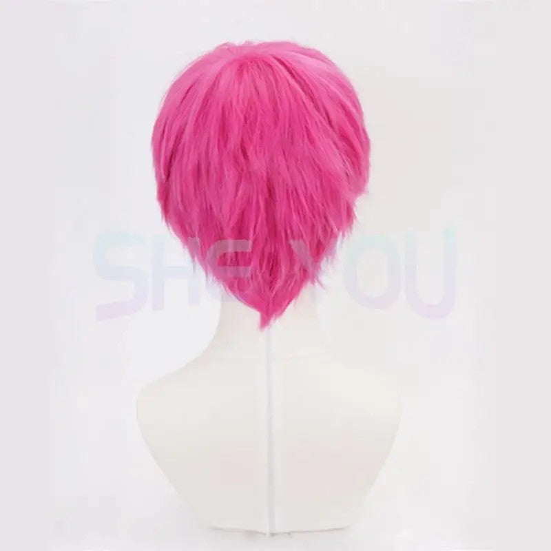 The Disastrous Life of Saiki K. Kusuo Saiki Cosplay Wig Glasses Pins Halloween