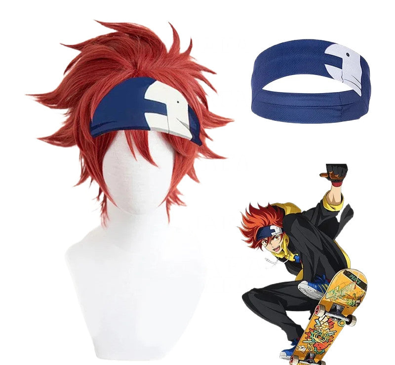 SK8 the Infinity Reki Kyan Cosplay Wig Headband Set Anime Merch Halloween Merch