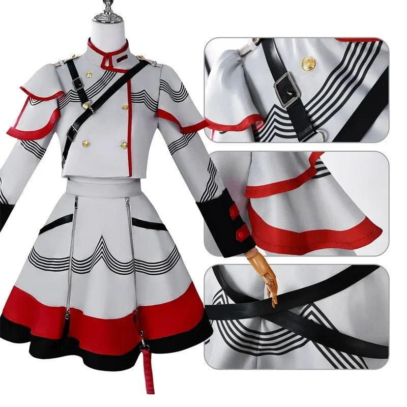 Synthesizer V Kasane Teto Cosplay Costume Full Set Wig Halloween Outfit
