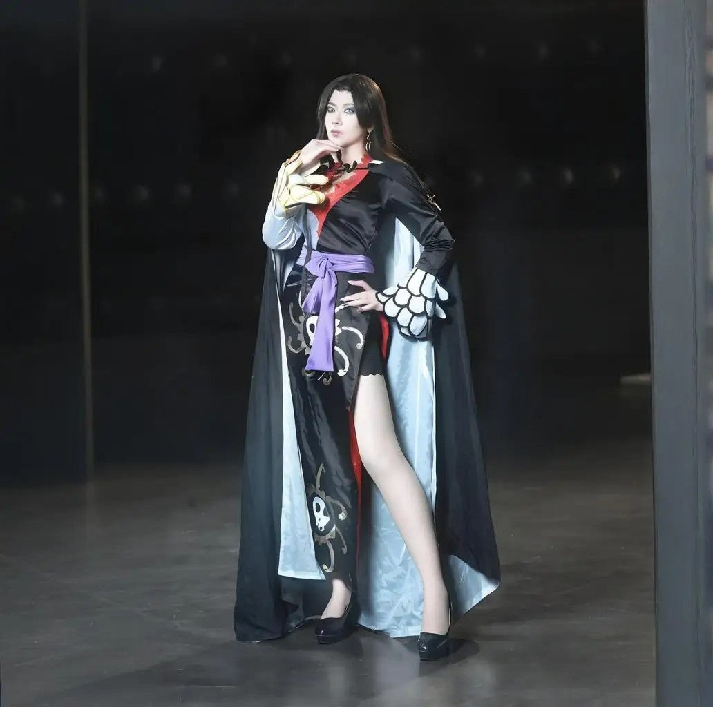 Boa Hancock Cosplay Anime Costume Pirate Empress Marineford Dress Cloak Full Set