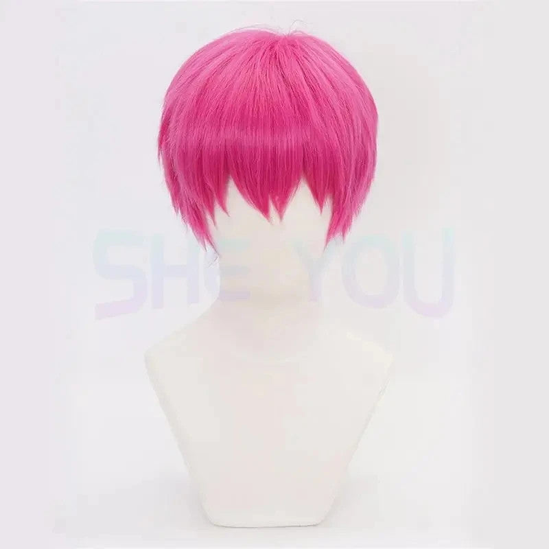 The Disastrous Life of Saiki K. Kusuo Saiki Cosplay Wig Glasses Pins Halloween