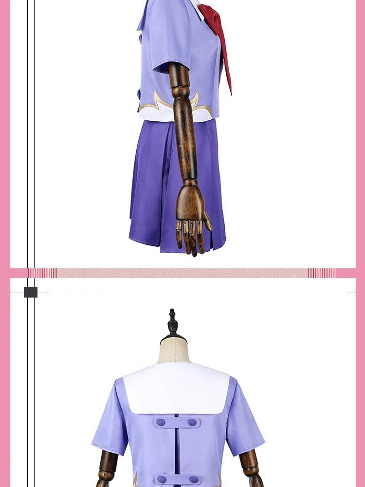 Future Diary Mirai Nikki Yuno Gasai Cosplay Costume Full Set Wig Halloween
