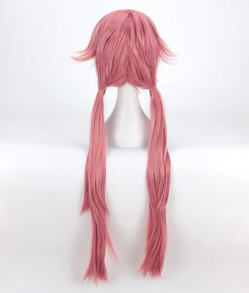 Future Diary Mirai Nikki Yuno Gasai Cosplay Costume Full Set Wig Halloween