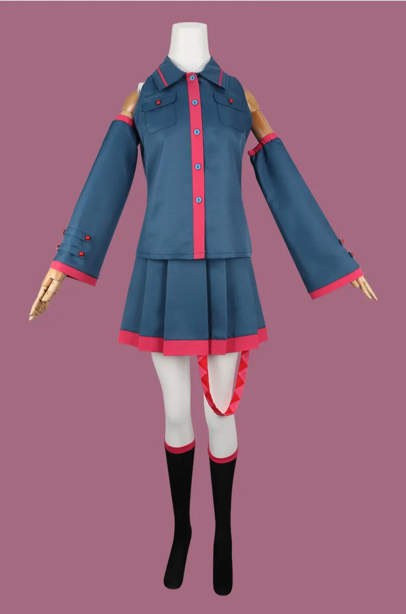 Vocaloid Kasane Teto Cosplay Costume Full Set Uniform Skirt Outfit Halloween