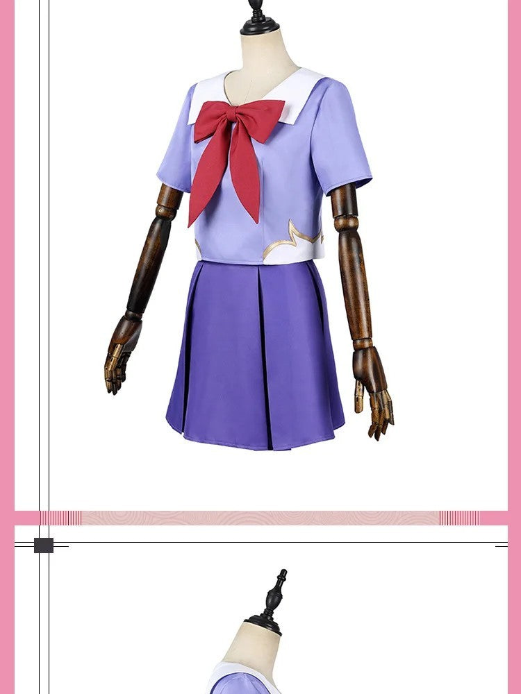 Future Diary Mirai Nikki Yuno Gasai Cosplay Costume Full Set Wig Halloween