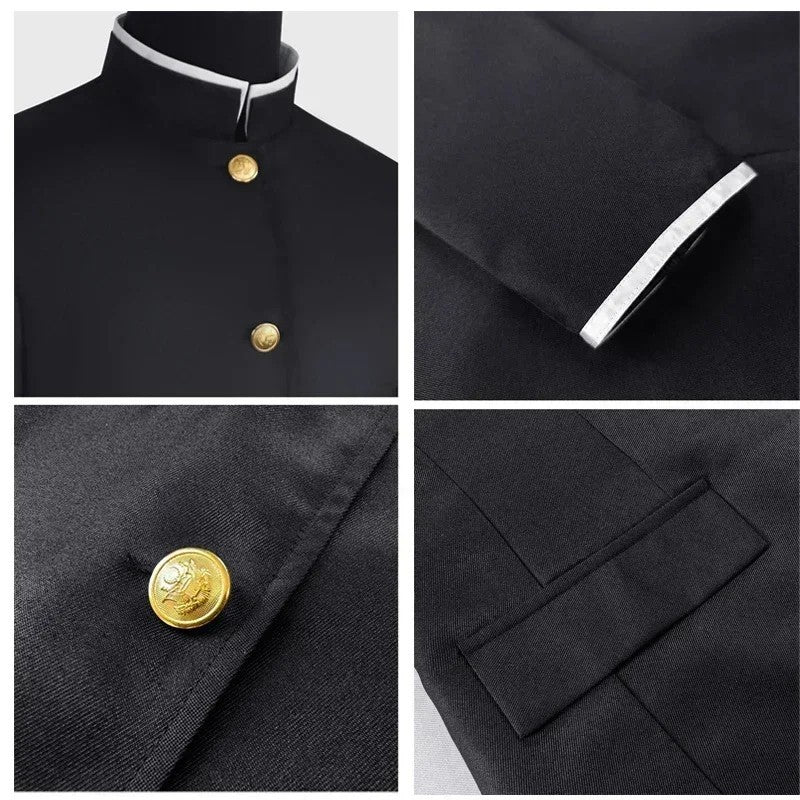Dandadan Okarun Ken Takakura Cosplay Costume Full Set Uniform Wig Glasses Outfit