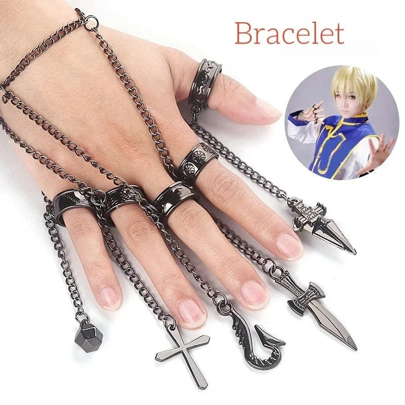 Hunter x Hunter Kurapika Cosplay Costume Full Set Wig Chains Anime Halloween