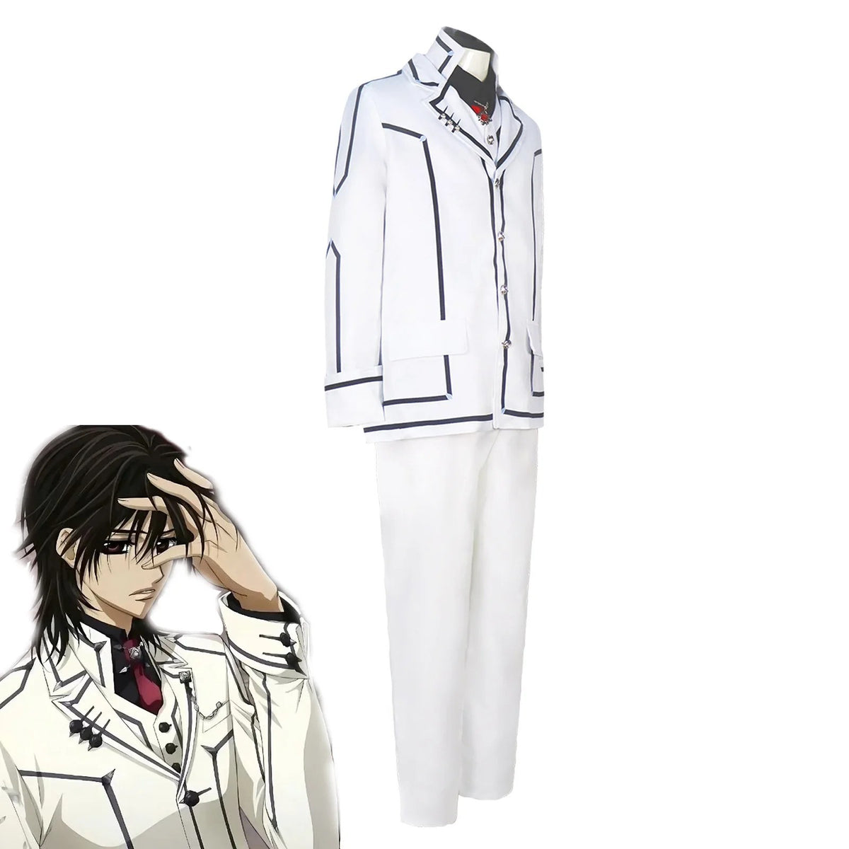 Vampire Knight Cross Academy Day Night Class Yuki Zero Cosplay Costume Uniform