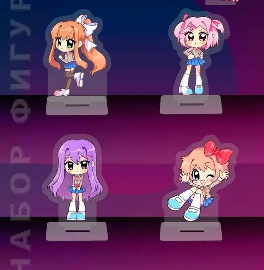 Doki Doki Literature Club Acrylic Stand Figures 4pcs Set Monika Sayori Yuri