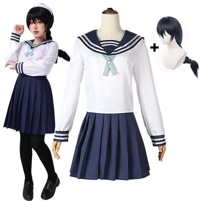 Riko Amanai Cosplay Costume Wig Full Set Anime School Uniform Halloween Outfit