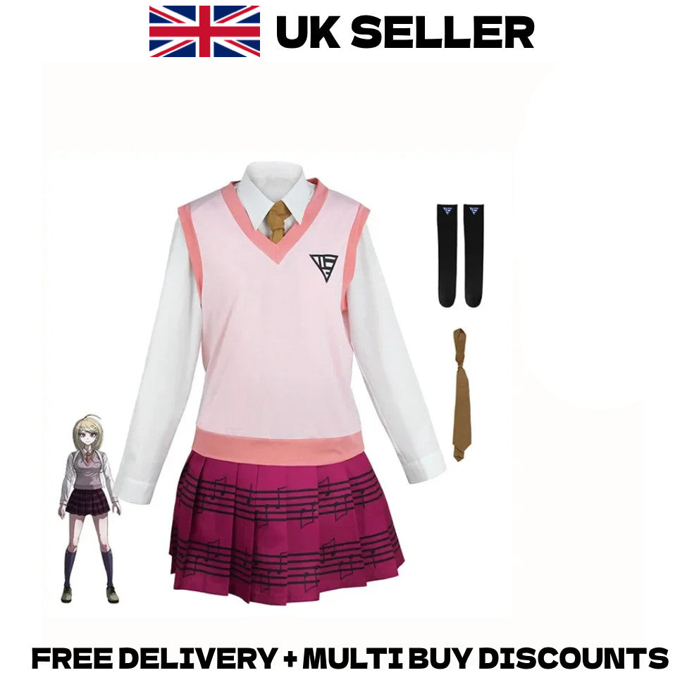 Danganronpa V3 Kaede Akamatsu Cosplay Costume Full Set Halloween Outfit Anime
