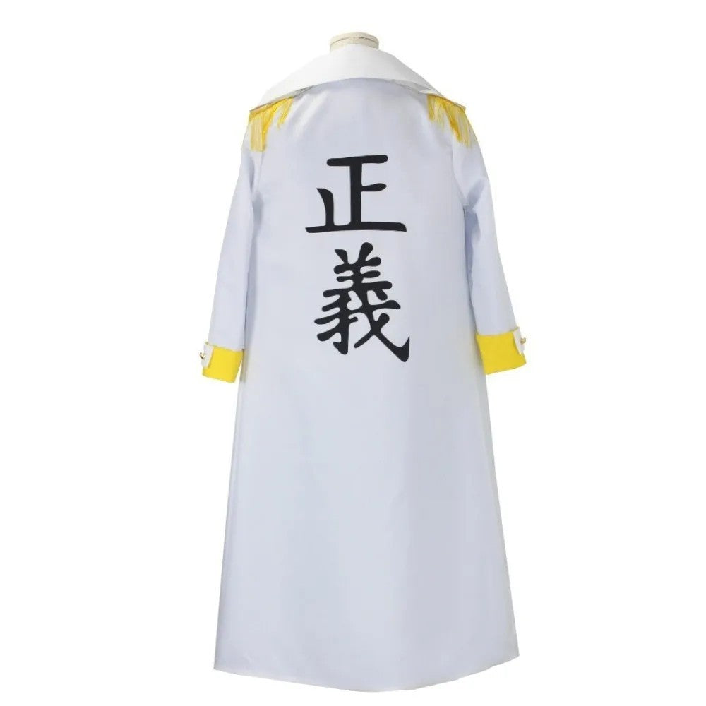 Kizaru Borsalino Cosplay Costume Admiral Full Set Cloak Yellow Suit Halloween