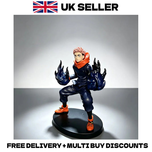Jujutsu Kaisen Itadori Yuji Black Flames Cursed Energy Action Figure Anime Model
