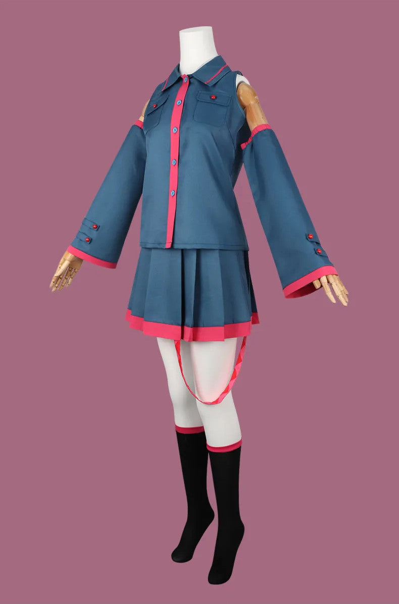 Vocaloid Kasane Teto Cosplay Costume Full Set Uniform Skirt Outfit Halloween