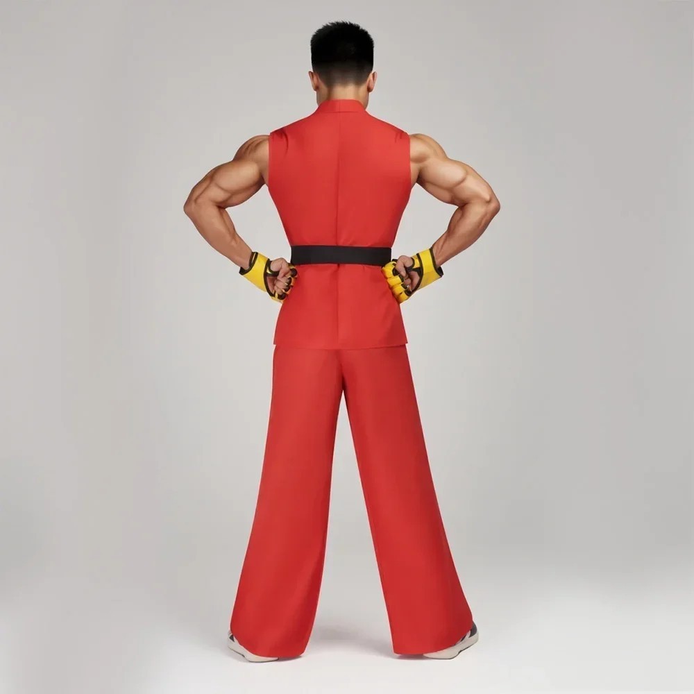 Street Fighter Ryu Ken Masters Cosplay Costume Full Set Karate Gi Halloween Fit