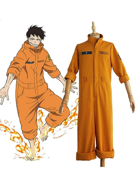 Fire Force Shinra Kusakabe Company 8 Cosplay Costume Anime Outfit Halloween Set