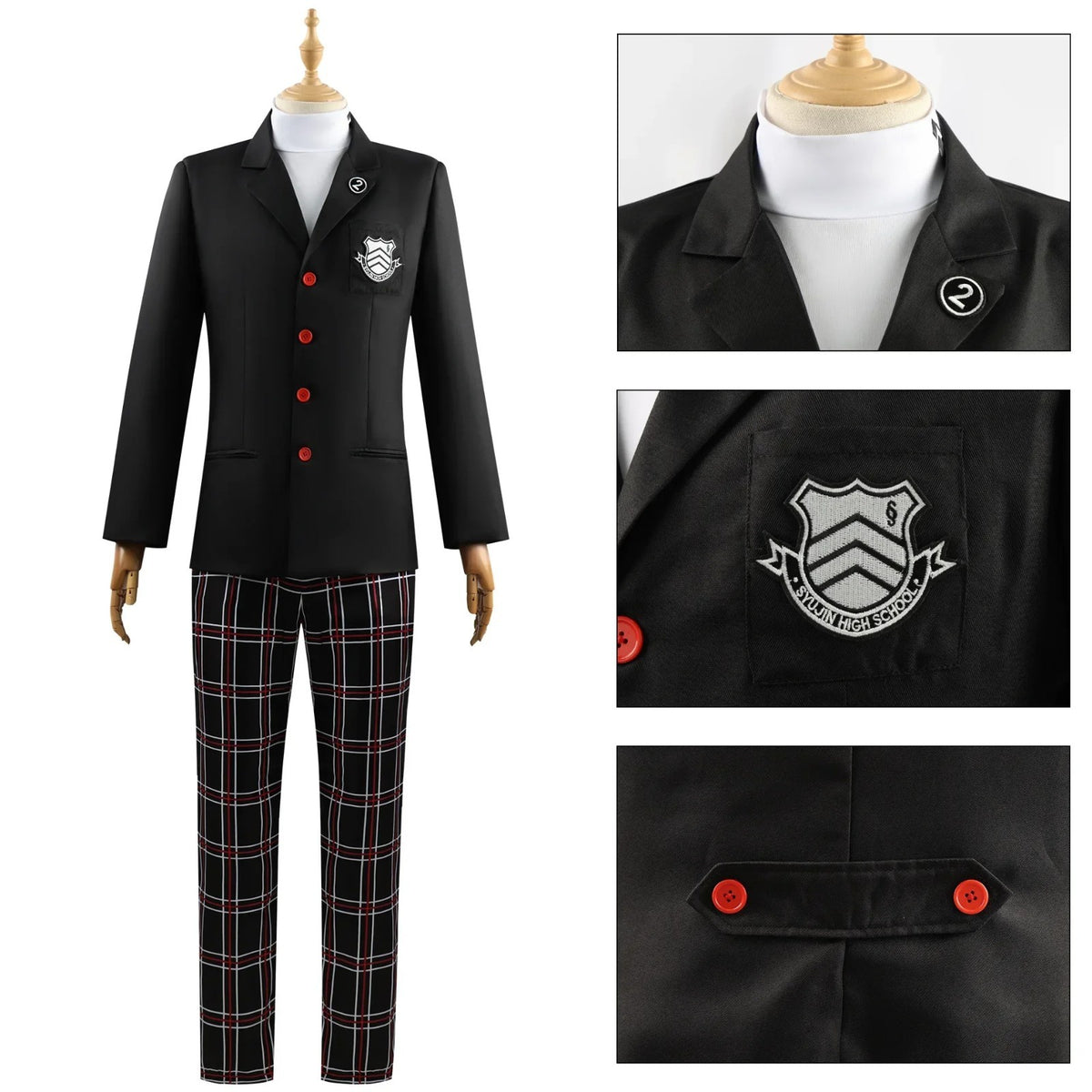 Persona 5 Royal Ren Amamiya Kasumi Cosplay Costume Full Set Shujin Uniform P5R