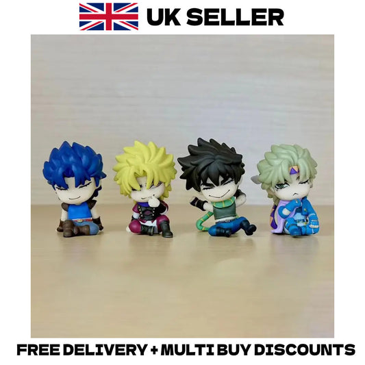 JoJos Bizarre Adventure 4Pcs Action Figures Set Jonathan Joseph Dio Caesar 6cm