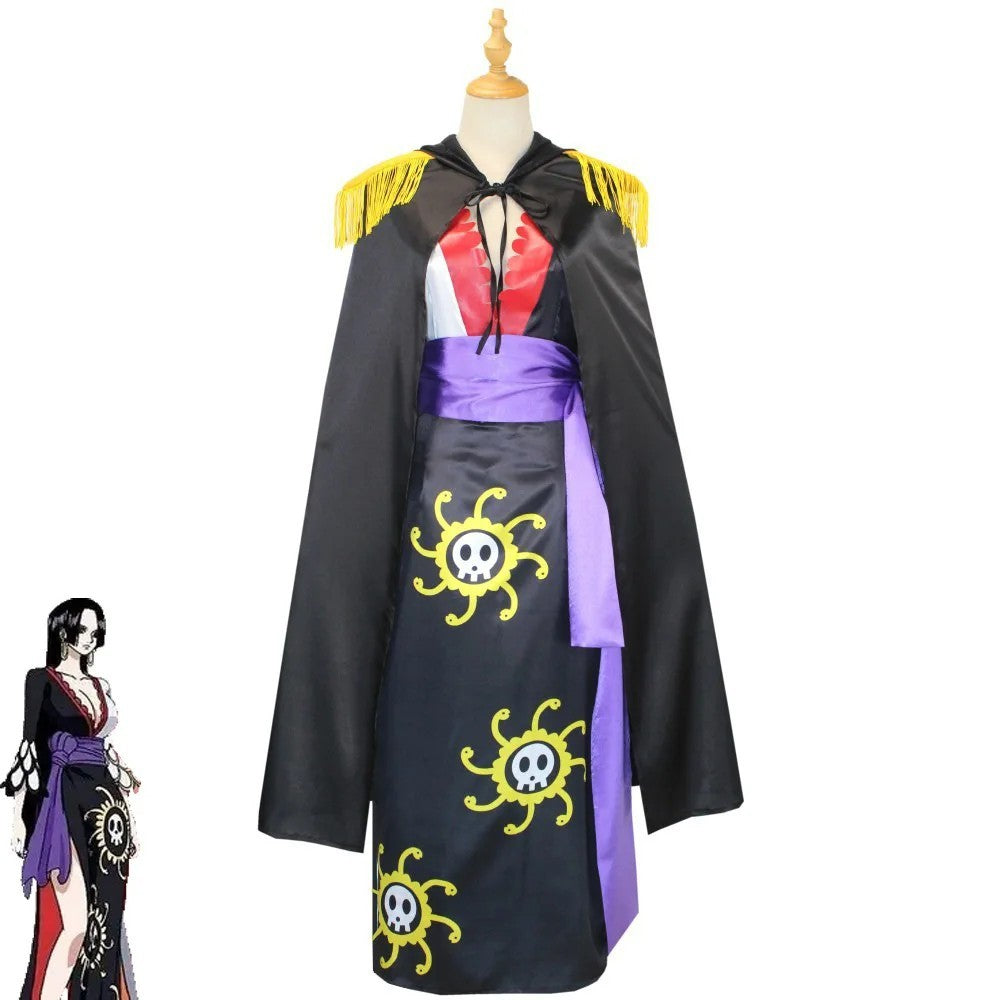 Boa Hancock Cosplay Anime Costume Pirate Empress Marineford Dress Cloak Full Set